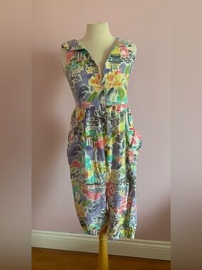 Vintage 90s Floral Multicolor Women’s Jumpsuit